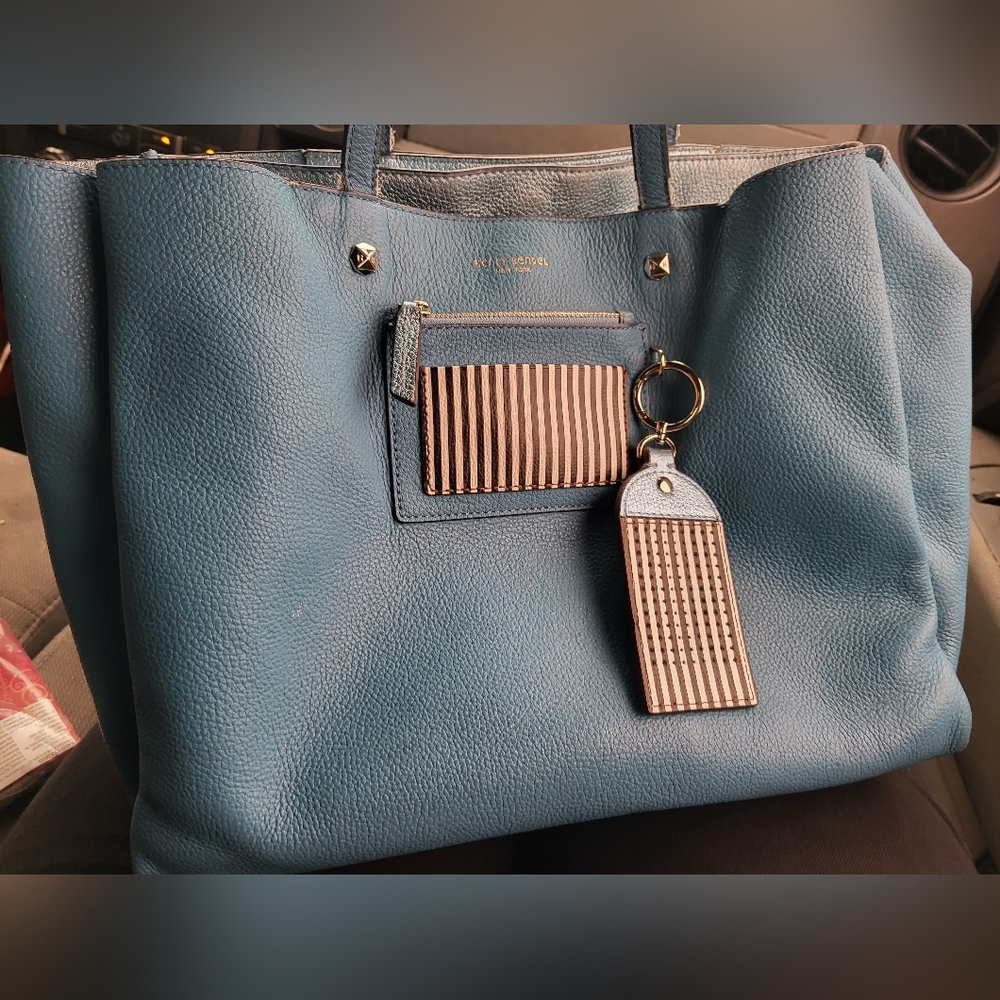 Henri Bendel Purse - Large, Blue and Gold
